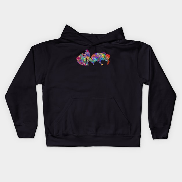 Matador watercolor Kids Hoodie by Yahya Art